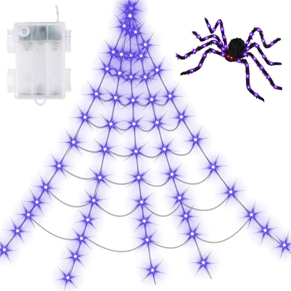 Red de telaraña iluminada para la decoración de tu fiesta de Halloween! Todos querrán atraparse en tu red! 🕷️🕸️